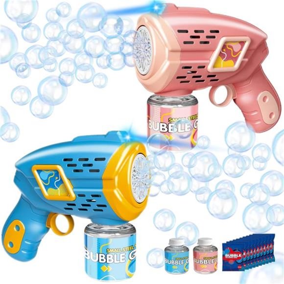 Bubble Machine Bubble Gun for Toddler Toys, Automatic 2 Bubble Guns - Picture 1 of 6